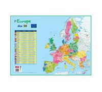 Sous-main carton rigide Carte Europe Politique 40,5 X 55 cm