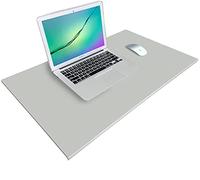 Sous-main de bureau en cuir avec protection des bords, imperméable de qualité supérieure, doux et lisse, grand tapis de souris optique avec rebord de fixation, antidérapant