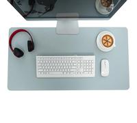 Sous-main de bureau en cuir, grand tapis de souris antidérapant et imperméable, pour ordinateur portable/bureau/maison, protection de table de bureau tapis d'écriture (60 x 40 cm, bleu)