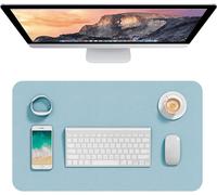 Sous-main de bureau en cuir synthétique, 60 x 35,1 cm, M, tapis de souris étendu M, protection imperméable, antidérapant, ultra fin, pour petit clavier d'ordinateur portable, pour bureau