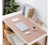 Sous-main de bureau en cuir synthétique de qualité supérieure, durable et imperméable pour bureau, maison, école, table d'écriture, protection de bureau (rose, 60 x 80 cm)