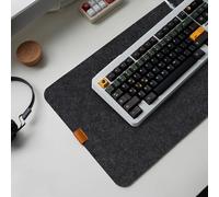Sous-main de bureau en feutre, sous-main protecteur de bureau, tapis de souris lisse pour bureau, travail à domicile, accessoire de clavier d'ordinateur, 60 x 30 cm, noir