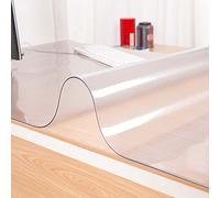 Sous-main de bureau épais, transparent, imperméable et anti-rayures - 50 x 30 cm - Tapis de souris lisse, inodore, respectueux de l'environnement