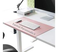 Sous-main de bureau extra large en cuir PU avec rebord,format personnalisé