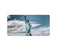 Sous-main de bureau imperméable 61 x 30,5 cm avec base en caoutchouc antidérapant et surface lisse pour bureau de jeu, pliable, portable, statue de la liberté à New York, protection de bureau pour