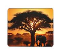 Sous-main de bureau imprimé éléphant africain, tapis de bureau avec base en caoutchouc antidérapant, pour ordinateur portable