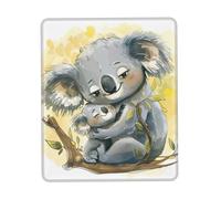Sous-main de bureau lavable en forme de koala mignon pour le bureau/jeux/écriture, base en caoutchouc, surface en polyester
