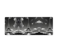 Sous-main de bureau Paris Tour Eiffel et nuage exceptionnellement durable | Matériau en polyester et caoutchouc pour bureau, jeux et études