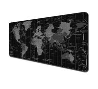 Sous-main de bureau, tapis de souris, sous-main de bureau avec base antidérapante et bords cousus, tapis de clavier à motif personnalisé pour ordinateur portable, bureau et maison, 80 x 40 cm, carte