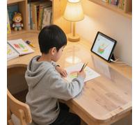 Sous-main de bureau transparent antidérapant en PVC avec coins arrondis, résistant à la chaleur et imperméable pour bureau, maison, travail d'étude (70 x 35 cm)