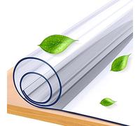 Sous-main de bureau transparent en PVC respectueux de l'environnement, 90 x 60 cm, imperméable, antidérapant, bords ronds, protection de table