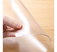 Sous-main de bureau transparent givré de 1,5 mm en vinyle pour bureau, commode, table de chevet, grande taille, 90 cm x 180 cm, facile à nettoyer