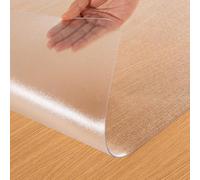 Sous-main de bureau transparent résistant à la chaleur, Tapis de Bureau Transparent, grand tapis d'écriture imperméable et antidérapant pour bureau et maison(Frosted - 1 mm,120x170cm)