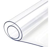 Sous-main de bureau transparent très résistant, en PVC, 70 x 120 cm, imperméable, facile à nettoyer, antidérapant, résistant à la chaleur, 1 mm/2 mm d'épaisseur, personnalisable