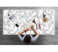 Sous-Main de Jeu Étendu de Bureau 120x60 cm Antidérapante Vinyle PVC Imperméable Idéal à la Maison pour L’espace de Travail Bords Arrondis Protection des Surfaces Facile à Nettoyer - géométrie