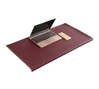 Sous-main en cuir - Protection de table de bureau - Tapis d'écriture antidérapant, tapis de souris pour ordinateur portable - Tapis de clavier imperméable pour bureau et maison - 100 x 50 cm - Rouge