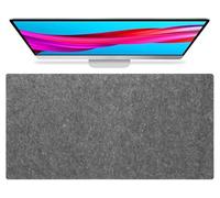 Sous-main en feutre pour bureau, Grand tapis de souris gris pour jeux vidéo, Clavier d'ordinateur complet, Protecteur d'écriture épais et antidérapant(Gray,70x35cm)