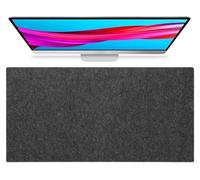 Sous-main en feutre pour bureau, Grand tapis de souris gris pour jeux vidéo, Clavier d'ordinateur complet, Protecteur d'écriture épais et antidérapant(Black,80x30cm)