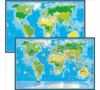 Sous-main - Le monde du jeune explorateur pour enfants, tableau éducatif, double face plastifiée ArtGlob