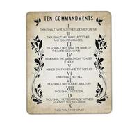 sous-Main Les Commandements du christianisme Antique Mouse Pad | Domicile 25x30CM Waschbares Tapis Bureau Anti-Rutsch Tapis de Souris Esports Travail Bureau
