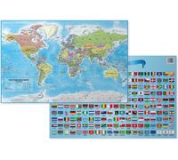 Sous-main - Monde politique avec drapeaux, carte pratique, recto-verso ArtGlob