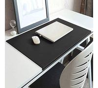 Sous-main multifonction pour bureau, souris et clavier d'ordinateur portable, grand tapis de bureau avec protection des bords antidérapants, tapis d'écriture lisse, tapis de jeu 80 x 40 cm, noir