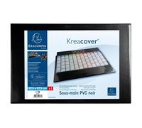 Exacompta - Réf. 29781E - 1 Sous-mains Kreacover en carton rigide - personnalisable - recto et verso en PVC pour résister à un usage quotidien - tapis de souris - couleur noir - livré à plat