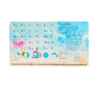Sous-main pour enfants - 70 x 40 cm - Motif monde océan ABC - Double face - En cuir synthétique - Tapis de souris imperméable - Lavable - Pour garçons et filles - École - Maison et bureau