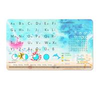 Sous-main pour enfants - Motif monde marin - Apprentissage ABC - 70 x 40 cm - En cuir synthétique - Double face - Tapis de souris lavable - Résistant à l'huile et aux taches - Pour garçons et filles