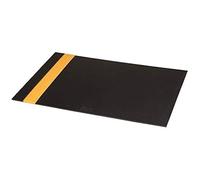 RHODIA 118806C - Sous-Main Rigide Noir - 60 x 40 cm - Piqûres Sellier Orange - Extérieur Simili Cuir - Collection Home Office Rhodiarama - Organisation de Bureau & Rangement Design