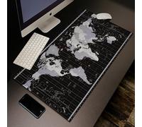 Sous-main Tapis de bureau Tapis de souris Made in Italy Sous-main 48x84 Black Map