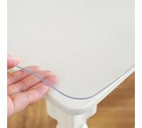 Sous-main transparent de 2 mm, film de protection en PVC, pour verre, table à manger, plan de travail de meubles, toute surface qui doit être protégée (50 x 90 cm)