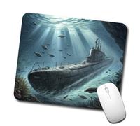 sous-Marin Allemand U-Boot De La Seconde Guerre Mondiale Tapis De Souris Petit Mouse Pad Antidérapant Mousepad pour Maison Bureau Travail 25X30Cm