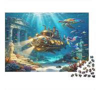 sous Marin Aventure sous Marine Puzzle 1000 Pièces Puzzle pour Adultes Papier Cité Perdue Détente Décoration Cadeau 70x50cm/1000pcs