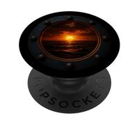 Sous-marin fenêtre coucher de soleil US Submariner pour hommes, femmes, enfants PopSockets PopGrip Adhésif