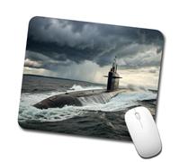 sous-Marin Nucléaire Américain en Route Mousepad Portable Mouse Pad Lavable Tapis De Souris pour Travail Bureau Ordinateur 25X30Cm