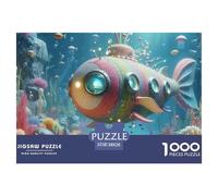 sous-Marin Unique 1000 pièces Puzzle pour Adultes Seaworld Coloré, résolution d'énigmes, Puzzles pour Adultes 100% Carton recyclé 1000 Puzzles éducatifs 52x38cm/1000pcs