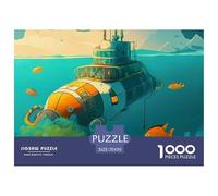 sous-Marin Unique 1000 pièces Puzzle Seaworld Coloré Résolution d'énigmes défiant et Stimulant pour l'esprit Puzzles pour Adultes Puzzles - 100% Carton recyclé 100% Carton recyclé 70x50cm/1000pcs