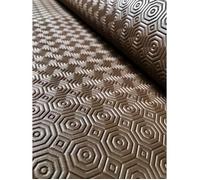 Sous Nappe PVC Chocolat effet bulgomme - Ovale 140 x 280 cm - Largeur 140 cm - Roulé sur Tube en Carton (sans Plis)