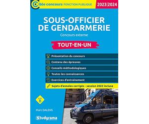 Sous-officier de gendarmerie - Concours externe (Catégorie B - Concours 2023): Tout-en-un