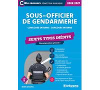 Sous-officier de gendarmerie - Concours externe concours interne - Sujets types inédits Une préparation optimale ! - Marc Dalens - Studyrama Eds - broché - Scolaire / Universitaire