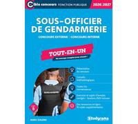 Sous-officier de gendarmerie - Tout-en-un (Catégorie B - Concours 2026-2027) Concours externe - Concours interne - Marc Dalens - Studyrama Eds - broché - Scolaire / Universitaire