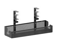 Sous Organisateur de câbles bureau - Aucune configuration forage, bac à câble | Gestion des fils lourds Mesh, rack stockage cordons charge élevée, pour Office Desk Workstation Home Computer Organizati