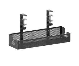 Sous Organisateur de câbles bureau - Aucune configuration forage, bac à câble | Gestion des fils lourds Mesh, rack stockage cordons charge élevée, pour Office Desk Workstation Home Computer Organizati