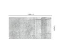 Sous-Plaque Pour Poêle À Bois Texture de Béton Brut Gris Carrée Rectangulaire