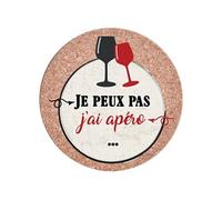 Sous plat j'ai apéro rond magnétique en liège