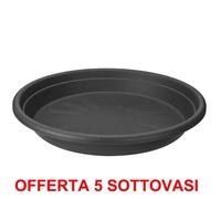 Sous-Plateau Universel - Elho - Round 15cm - Polymère Plastique Résistant - Gris Multicolore