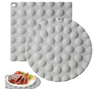 Sous-Plats De Table Sous-Plat En Silicone Résistant À La Chaleur | Protège-Tables Décoratifs Pour La Salle À Manger Pour La Maison Le Dortoir Le Restaurant L'Appartement Les Boulangeries Gris