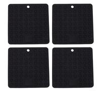 Sous-Plats Multifonctions Ouvre-Bocal Égouttoir 17,8cm(black) | Résiste de -50°C à 230°C, protège tables et comptoirs, texture anti-glisse, gris vert