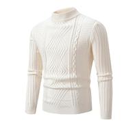 sous-Pull à Col Roulé Homme Hiver Chaud Chemise à Manches Longues Doux Et Élastique Hommes Hiver Couleur Uni Pull en Maille Fine Homme Confort T-Shirts Slim Fit